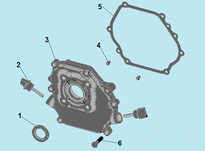 5 КРЫШКА МОТОПОМПА CHAMPION GP55